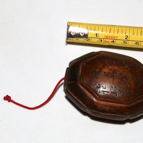 Antique Asian Chinese hand carved turtle shaped trinket box - repaired - Picture 8 of 9